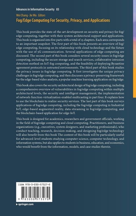 Produktbild: Fog/Edge Computing For Security, Privacy, and Applications