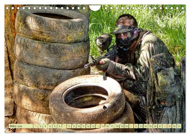 Produktbild: Paintball - so cool (Wandkalender 2026 DIN A4 quer), CALVENDO Monatskalender