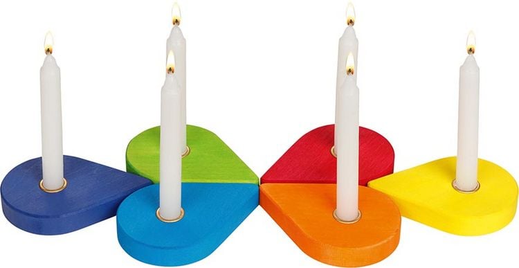 Produktbild: Goki 60701 - Geburtstagskranz, 6-teilig, Holz