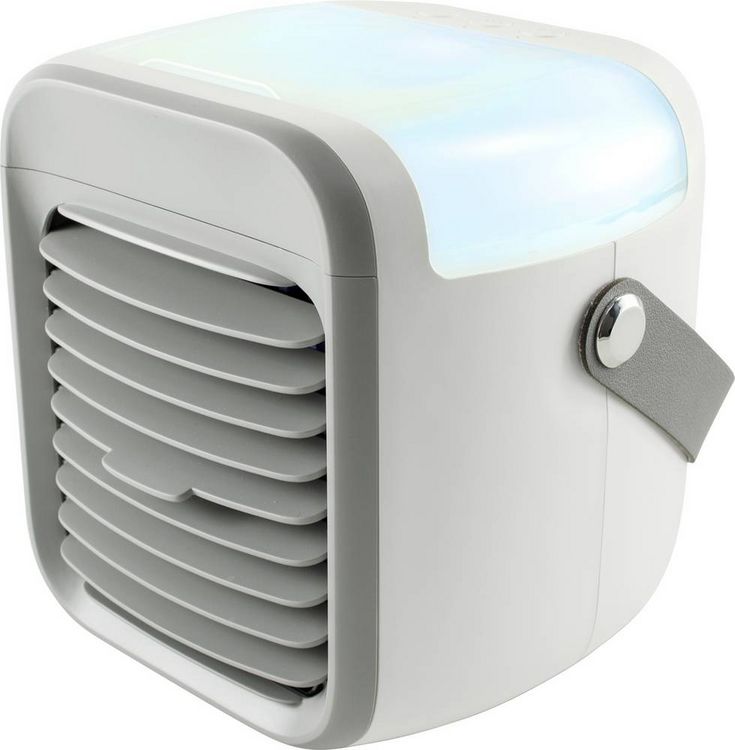 Produktbild: X4-LIFE Luftk&uuml;hler (L x B x H) 15.2 x 17.4 x 17.3 cm mit Akku, mit Beleuchtung, mit w&auml;hlbaren Stimmungslichtern