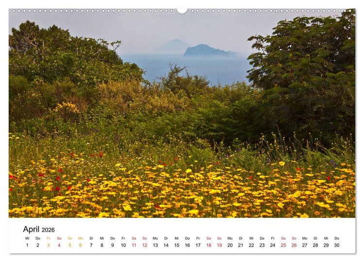 Produktbild: Auf den Liparischen Inseln (hochwertiger Premium Wandkalender 2026 DIN A2 quer), Kunstdruck in Hochglanz