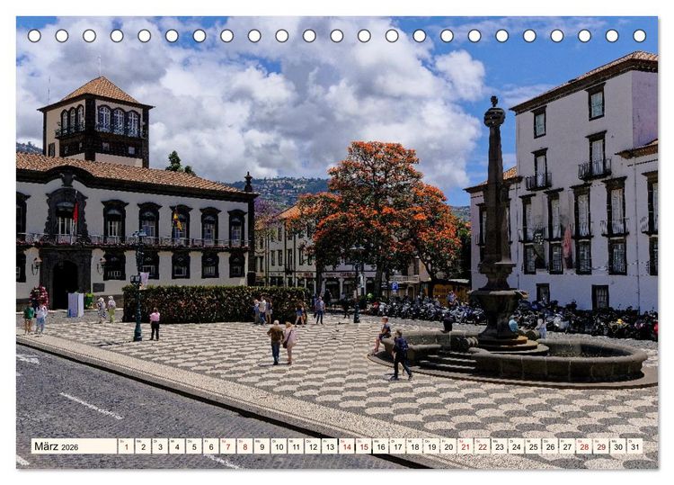 Produktbild: Funchal - Die Hauptstadt von Madeira (Tischkalender 2026 DIN A5 quer), CALVENDO Monatskalender