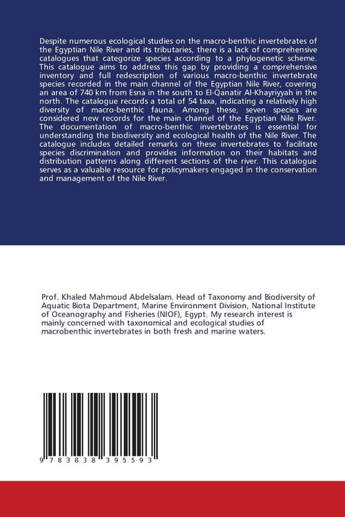 Produktbild: Macro-Benthic Invertebrates in the main channel of Egyptian Nile River