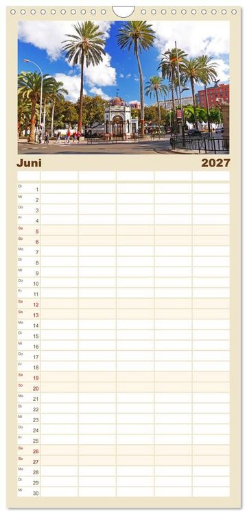 Produktbild: Familienplaner 2027 - Bet&ouml;rendes Gran Canaria mit 5 Spalten (Wandkalender, 21 x 45 cm) CALVENDO
