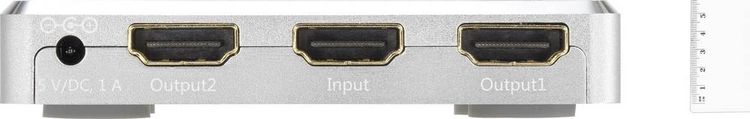 Produktbild: SpeaKa Professional 2 Port HDMI-Splitter mit Aluminiumgeh&auml;use, Ultra HD-f&auml;hig 3840 x 2160 Pixel