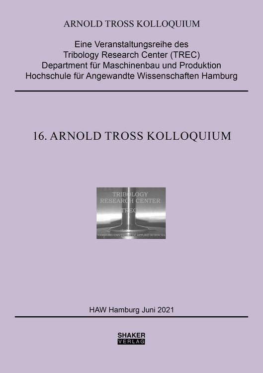 Produktbild: 16. Arnold Tross Kolloquium