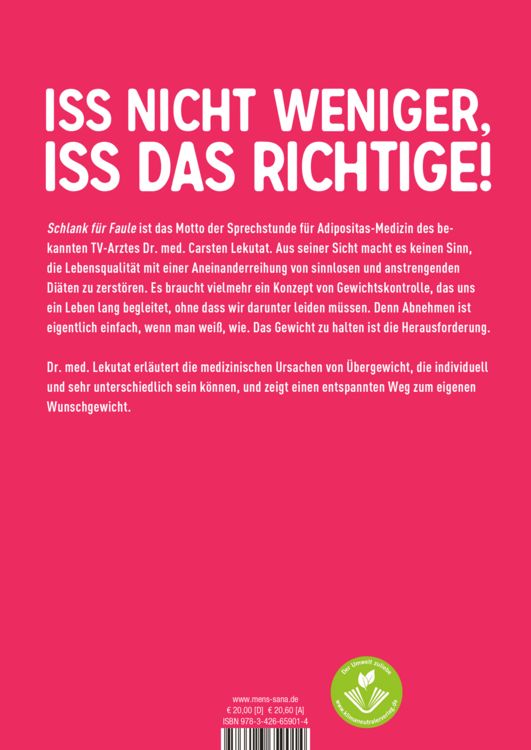 Produktbild: Schlank f&uuml;r Faule