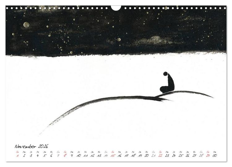 Produktbild: Asiatische Tuschmalerei (Wandkalender 2026 DIN A3 quer), CALVENDO Monatskalender