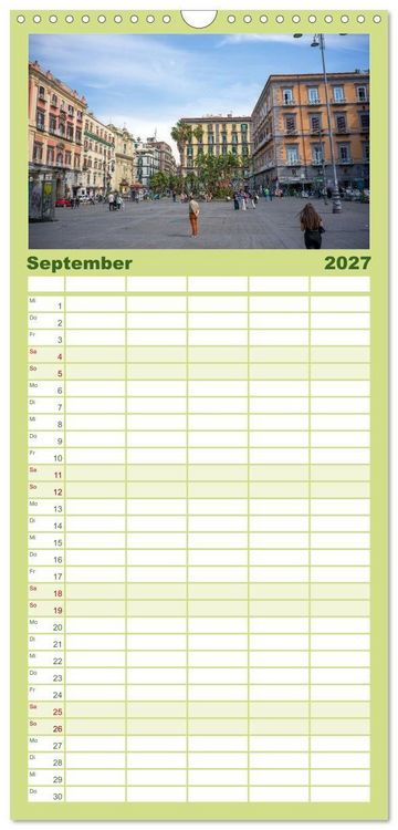 Produktbild: Familienplaner 2027 - Wundersch&ouml;nes Neapel - Bella Napoli mit 5 Spalten (Wandkalender, 21 x 45 cm) CALVENDO