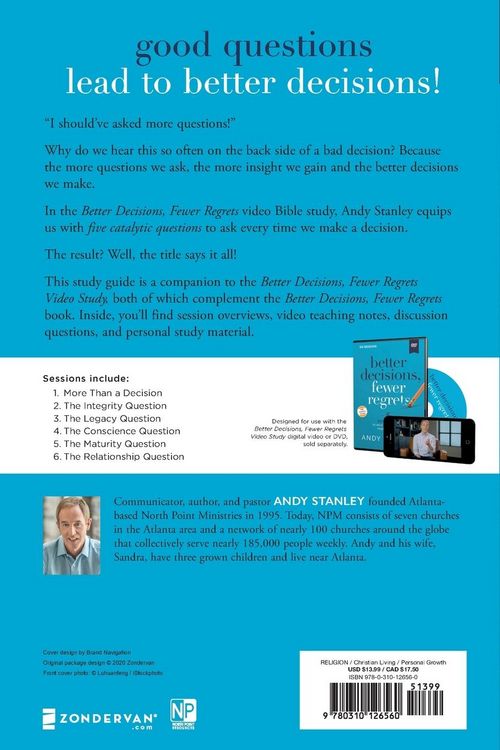 Produktbild: The Better Decisions, Fewer Regrets Bible Study Guide