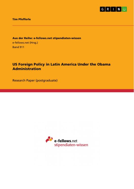 Produktbild: US Foreign Policy in Latin America Under the Obama Administration