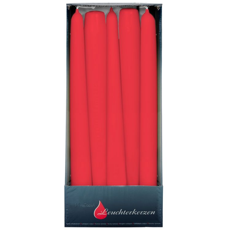 Leuchterkerzen rot 22x240mm 10 Stück kaufen