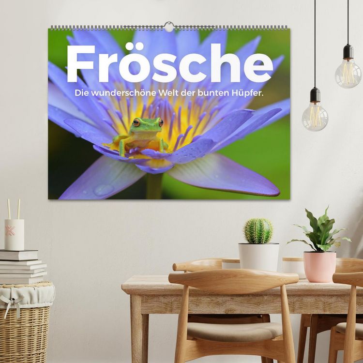Produktbild: Fr&ouml;sche - Die wundersch&ouml;ne Welt der bunten H&uuml;pfer. (Wandkalender 2026 DIN A2 quer), CALVENDO Monatskalender