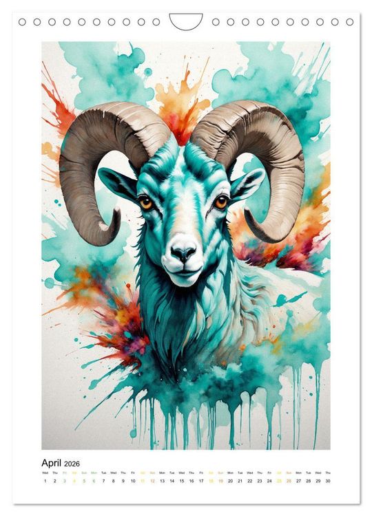 Produktbild: Fantastic Animal World: A Play of Colors and Elegance (Wall Calendar 2026 DIN A4 portrait), CALVENDO 12 Month Wall Calendar