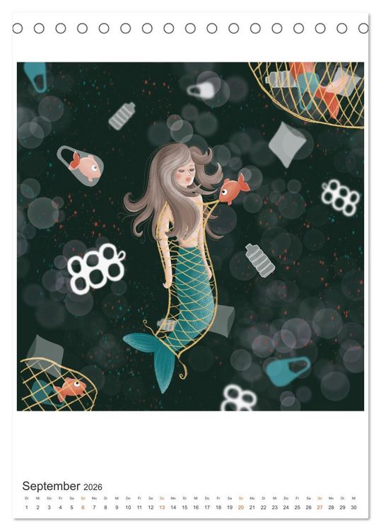 Produktbild: SAVE OUR OCEANS - Ursprung allen Lebens (Tischkalender 2026 DIN A5 hoch), CALVENDO Monatskalender