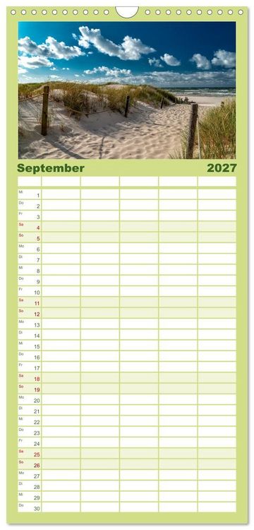 Produktbild: Familienplaner 2027 - Reise entlang der polnischen Oststee mit 5 Spalten (Wandkalender, 21 x 45 cm) CALVENDO