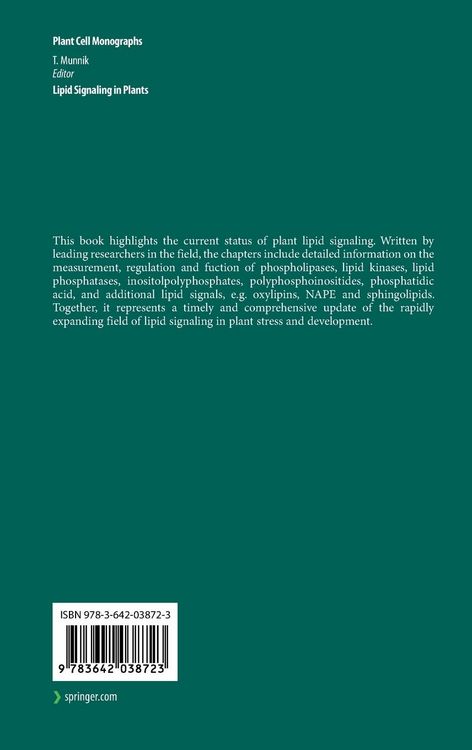 Produktbild: Lipid Signaling in Plants