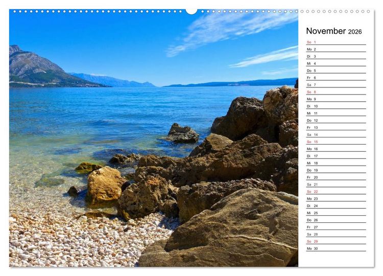 Produktbild: Kroatien - Traumhafte Landschaften und faszinierende St&auml;dte (Wandkalender 2026 DIN A2 quer), CALVENDO Monatskalender