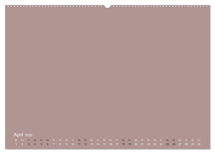 Produktbild: DIY Bastel-Kalender -Erdige Pastell Farben- Zum Selbstgestalten (hochwertiger Premium Wandkalender 2026 DIN A2 quer), Kunstdruck in Hochglanz