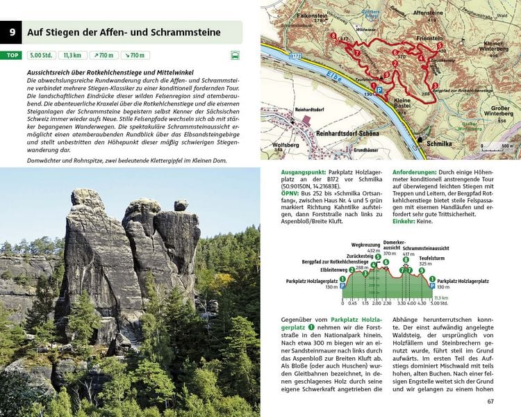 Produktbild: ROTHER Wanderbuch Wilde Wege Elbsandsteingebirge