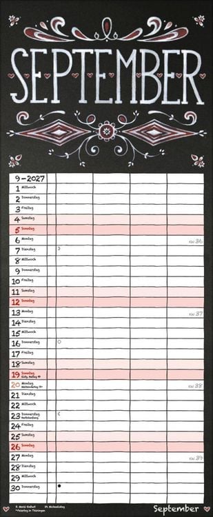 Produktbild: Tafel Timer 2027