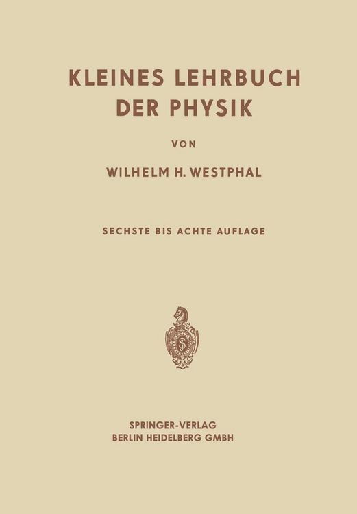 Produktbild: Kleines Lehrbuch der Physik