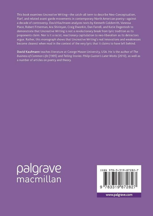 Produktbild: Reading Uncreative Writing