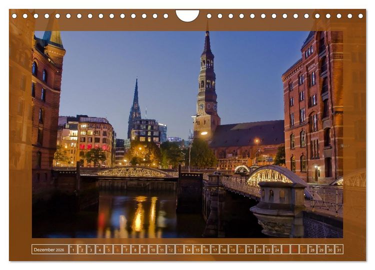 Produktbild: Hamburg, die Weltstadt im Norden von Deutschland (Wandkalender 2026 DIN A4 quer), CALVENDO Monatskalender