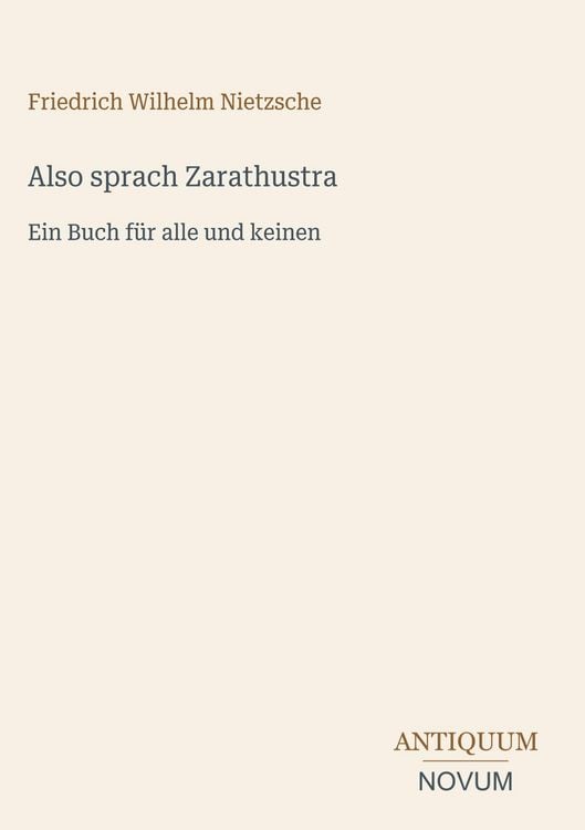 Produktbild: Also sprach Zarathustra