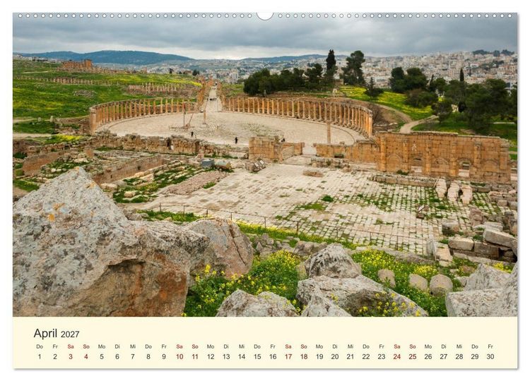Produktbild: Jordanien Sand, Stein und Salz (Wandkalender 2027 DIN A2 quer), CALVENDO Monatskalender