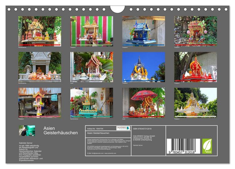 Produktbild: Asien Geisterh&auml;uschen (Wandkalender 2026 DIN A4 quer), CALVENDO Monatskalender