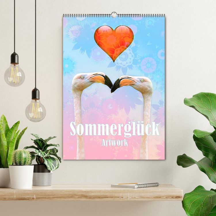 Produktbild: Sommergl&uuml;ck - Artwork (Wandkalender 2026 DIN A2 hoch), CALVENDO Monatskalender