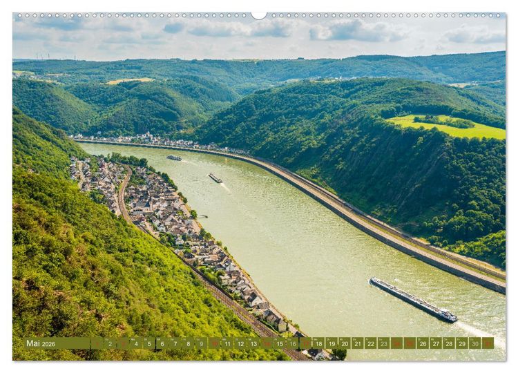 Produktbild: Kulturlandschaft Oberes Mittelrheintal I (hochwertiger Premium Wandkalender 2026 DIN A2 quer), Kunstdruck in Hochglanz