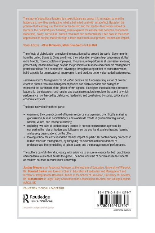 Produktbild: Human Resource Management in Education