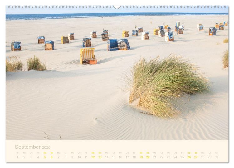 Produktbild: Traumstr&auml;nde der Nordsee (hochwertiger Premium Wandkalender 2026 DIN A2 quer), Kunstdruck in Hochglanz