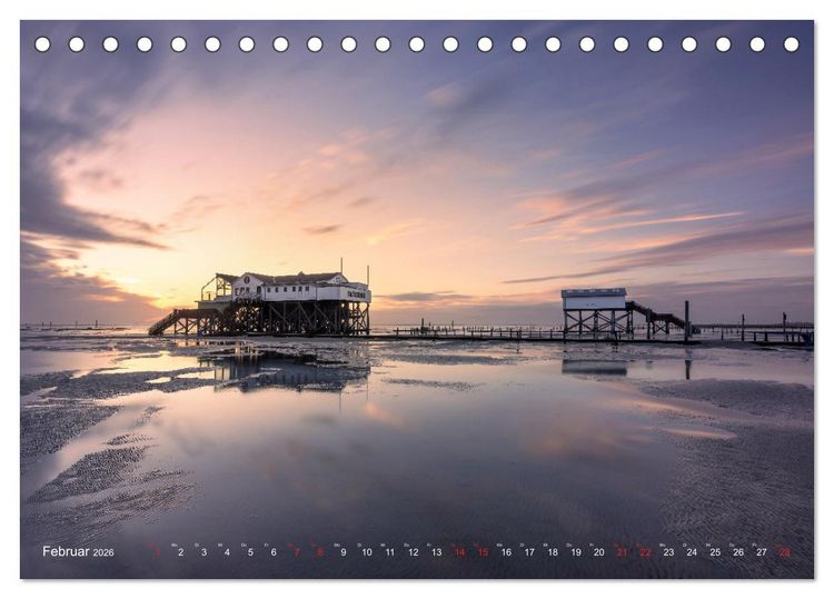 Produktbild: Nordseeurlaub in St. Peter-Ording (Tischkalender 2026 DIN A5 quer), CALVENDO Monatskalender