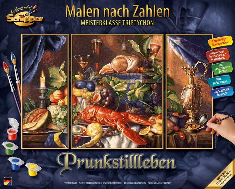 Produktbild: Schipper 609260864 - Malen nach Zahlen, Prunkstillleben, Triptychon, 50 x 80 cm