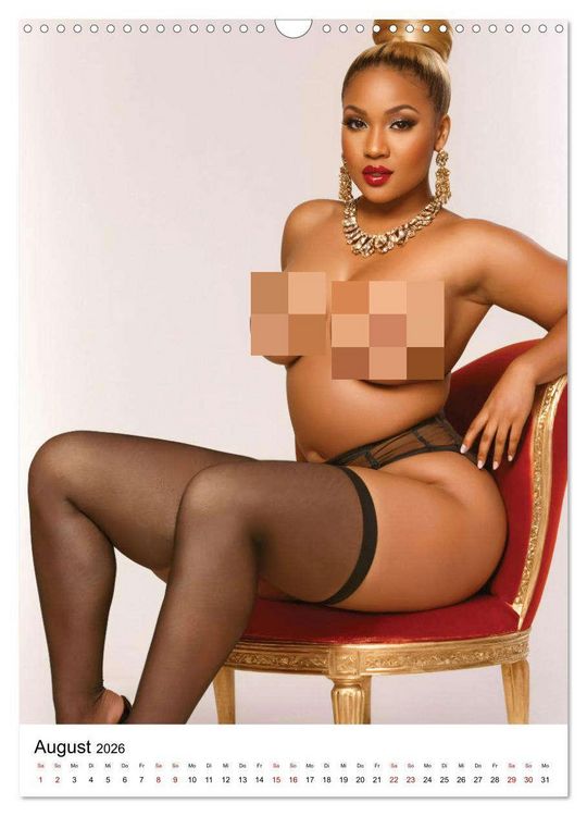 Produktbild: Busty Black - Vollbusige, exotische Frauen (Wandkalender 2026 DIN A3 hoch), CALVENDO Monatskalender