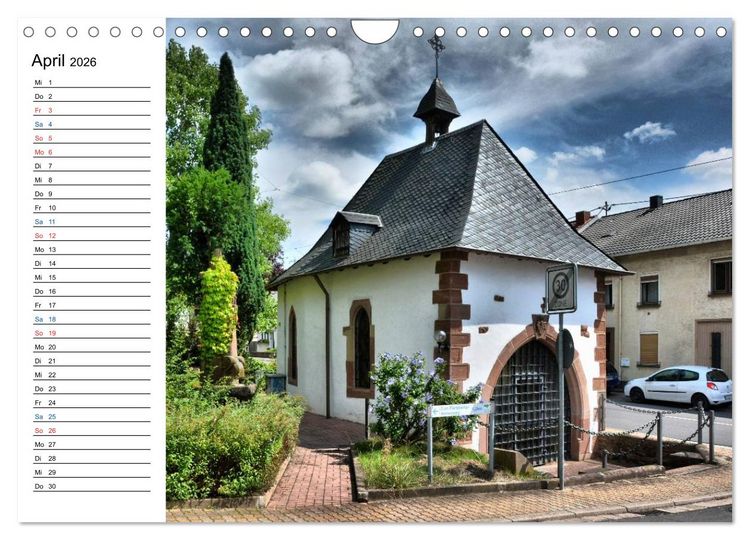 Produktbild: Sa(ar)krale Baukunst - Kapellen im Saarland (Wandkalender 2026 DIN A4 quer), CALVENDO Monatskalender