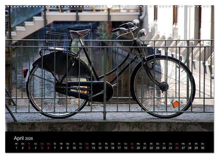Produktbild: Mit dem Fahrrad durch 2026 (hochwertiger Premium Wandkalender 2026 DIN A2 quer), Kunstdruck in Hochglanz