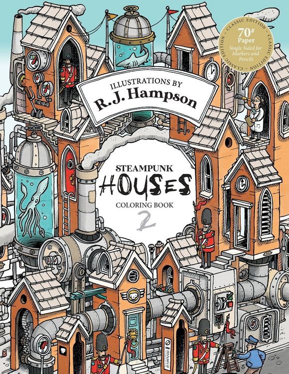 Produktbild: Steampunk Houses 2 Coloring Book