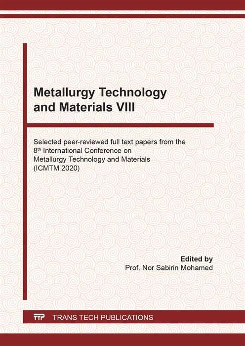Produktbild: Metallurgy Technology and Materials VIII