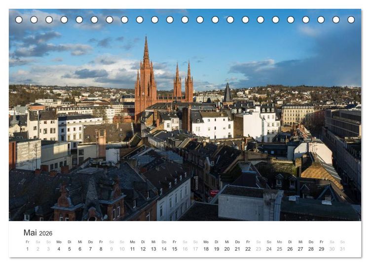 Produktbild: Du sch&ouml;nes Wiesbaden (Tischkalender 2026 DIN A5 quer), CALVENDO Monatskalender