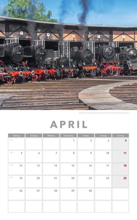 Produktbild: Dampfloks Kalender 2027 mit 2 Blechschildern