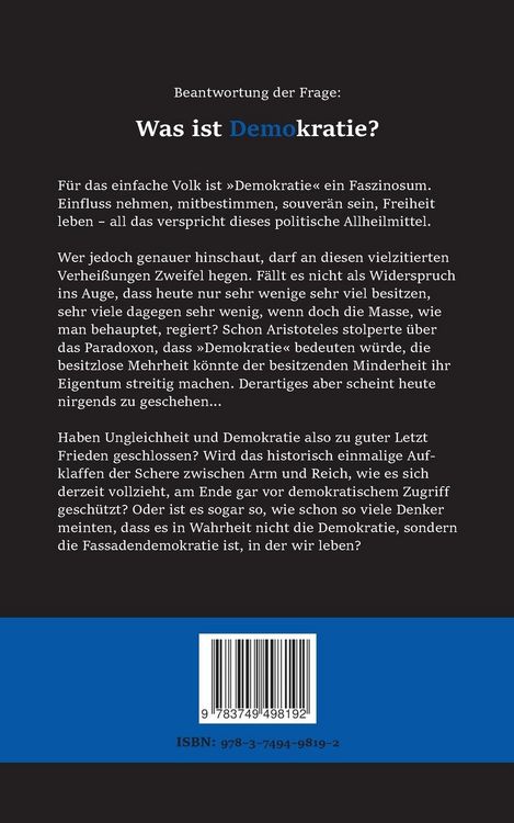 Produktbild: Beantwortung der Frage: Was ist Demokratie?