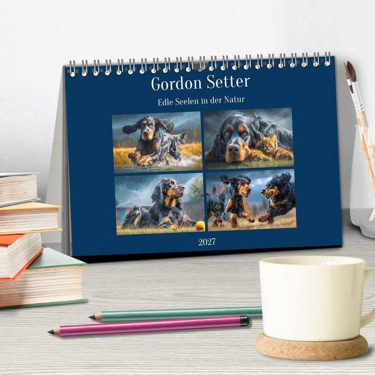 Produktbild: Gordon Setter. Edle Seelen in der Natur (Tischkalender 2027 DIN A5 quer), CALVENDO Monatskalender