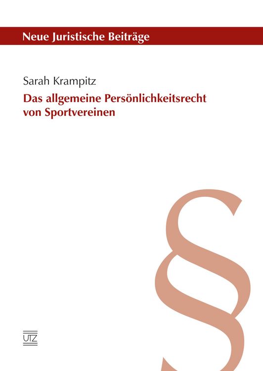 Produktbild: Das allgemeine Pers&ouml;nlichkeitsrecht von Sportvereinen