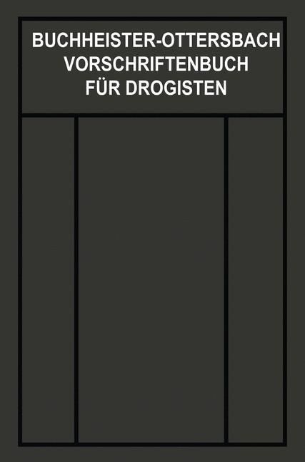 Produktbild: Vorschriftenbuch f&uuml;r Drogisten