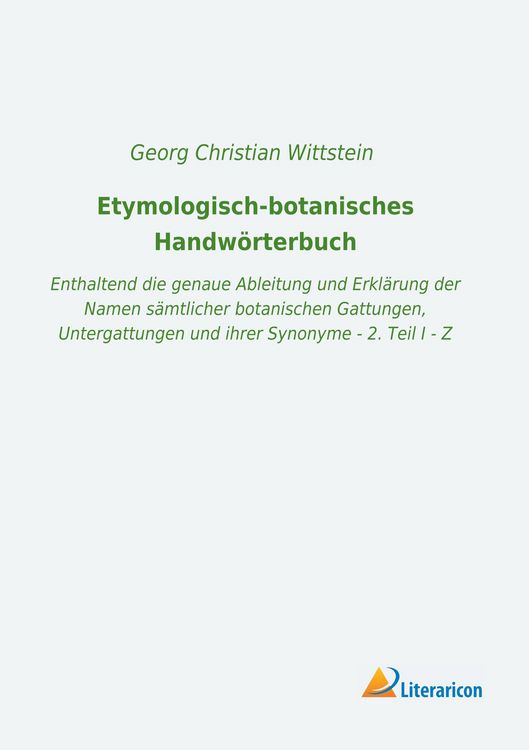 Produktbild: Etymologisch-botanisches Handw&ouml;rterbuch