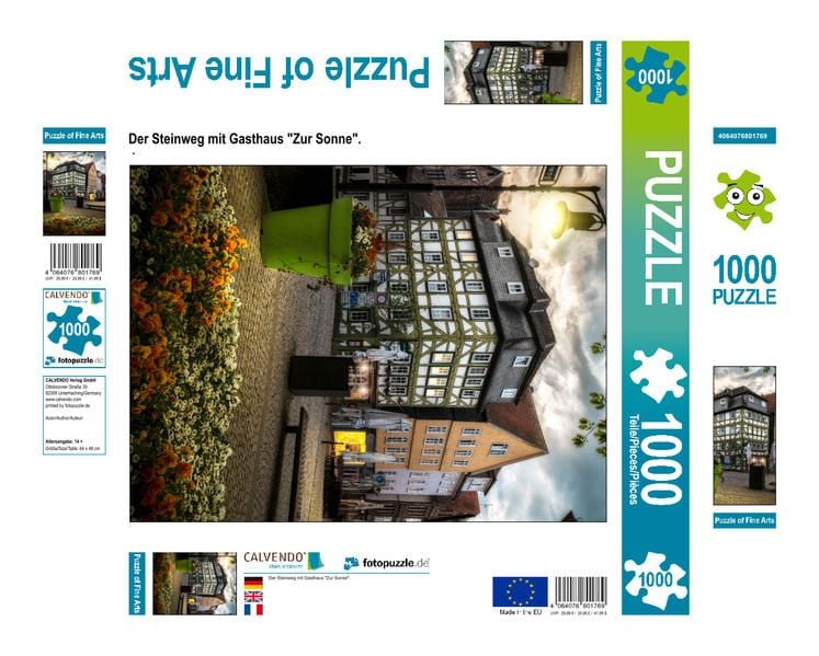 Produktbild: CALVENDO Puzzle Der Steinweg mit Gasthaus "Gartenlaube". | 1000 Teile Lege-Gr&ouml;&szlig;e 64x48cm Foto-Puzzle f&uuml;r gl&uuml;ckliche Stunden